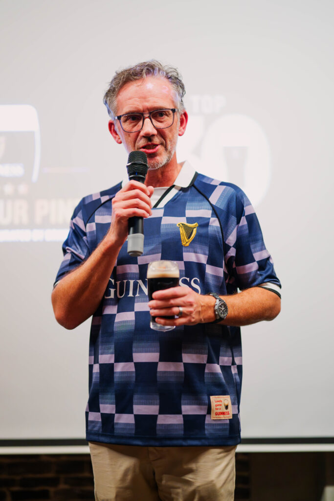 Sean O’Donnell, Marketing Director of HEINEKEN Malaysia, delivering his welcome speech at the Guinness Perfect Pint Bar Award Night.